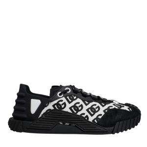 Black Logo Lace Up Low Top NS1 Sneakers Shoes