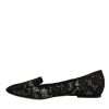 Black Taormina Lace Slip On Flats Shoes - Image 5