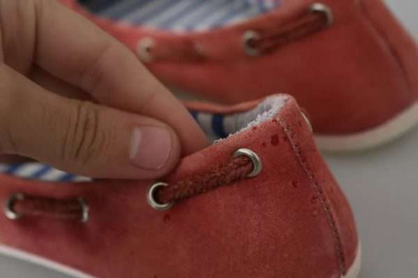 Scarlet Red Blue Stripe Flat Slip-On Shoes - Image 8