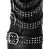 Black Fashion Buckled Zipper Ankle Boots Shoes - Image 2