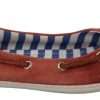 Coral Suede Lace Bow Loafers Ballet Flat Shoes - Image 3