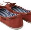 Coral Suede Lace Bow Loafers Ballet Flat Shoes - Image 8
