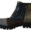 Multicolor Leather Suede Zipper Ankle Boots Shoes - Image 2