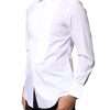 White Cotton Poplin Bib Formal Dress Shirt - Image 3
