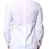 White Cotton Poplin Bib Formal Dress Shirt - Image 4
