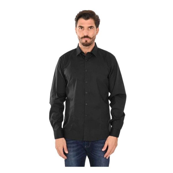 Black Cotton Men's Shirt - Image 2