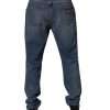 Blue Tattered Cotton Straight Denim Jeans - Image 4