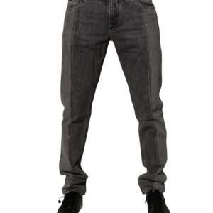 Two Tone Gray Cotton Denim Jeans