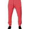 Neon Red Cotton Jogger Men Sweatpants Pants - Image 2