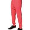 Neon Red Cotton Jogger Men Sweatpants Pants - Image 3