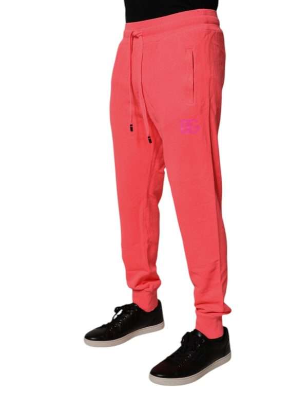 Neon Red Cotton Jogger Men Sweatpants Pants - Image 3