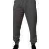 Gray Logo Cotton Jogger Men Sweatpants Pants - Image 2