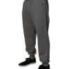 Gray Logo Cotton Jogger Men Sweatpants Pants - Image 3