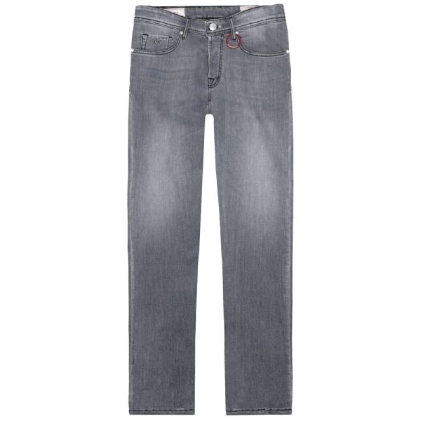 Gray Cotton Jeans & Pant
