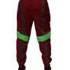 Maroon Nylon Men Jogger Sweatpants Pants - Image 4