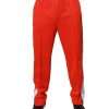 Red White Mid Waist Men Jogger Sweatpants Pants - Image 2