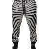 Black White Zebra Men Jogger Sweatpants Pants - Image 2
