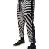 Black White Zebra Men Jogger Sweatpants Pants - Image 3
