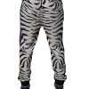 Black White Zebra Men Jogger Sweatpants Pants - Image 4