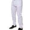 White Cotton Stretch Skinny Dress Formal Pants - Image 3