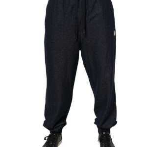 Black Jacquard Jogger Men Sweatpants Pants