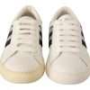 White Leather Crystal Embellished Sneakers Shoes - Image 7