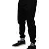 Black Cotton Stretch Jogger Sweatpants Pants - Image 3