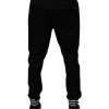 Black Cotton Stretch Jogger Sweatpants Pants - Image 4