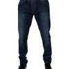 Blue Washed Cotton Stretch Skinny Denim Jeans - Image 2