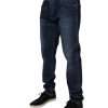 Blue Washed Cotton Stretch Skinny Denim Jeans - Image 3
