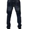 Blue Washed Cotton Stretch Skinny Denim Jeans - Image 4
