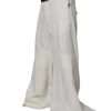 White Mid Waist Wide Leg Pants - Image 3