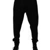 Black Cotton Blend Jogger Sweatpants Pants - Image 2