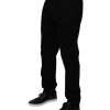 Black Cotton Men Skinny Dress Formal Pants - Image 3