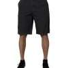 Dark Gray Cotton Mid Waist Men Bermuda Shorts - Image 2