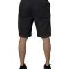 Dark Gray Cotton Mid Waist Men Bermuda Shorts - Image 4