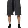 Dark Gray Cotton Bermuda Sweatshorts Shorts - Image 2