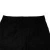 Black Cotton Stretch Mid Waist Bermuda Shorts - Image 5