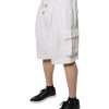 White Cotton Cargo Bermuda Sweatshorts Shorts - Image 3