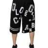 Black Logo Cotton Bermuda Sweatshorts Shorts - Image 4
