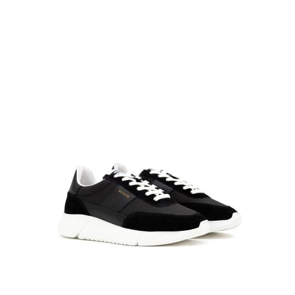 Black And White Fabric And Leather Sneaker - Image 2