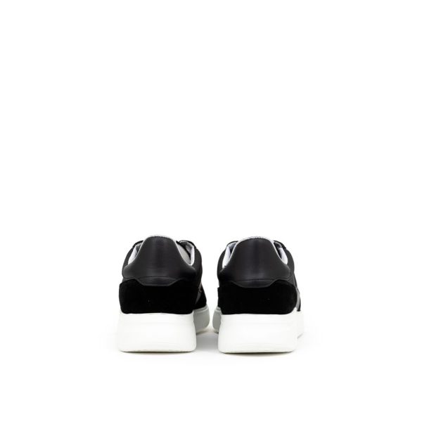 Black And White Fabric And Leather Sneaker - Image 4