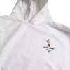 White Cotton Logo Hooded Pullover Oversize Sweater - Image 5
