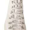 White Leather Lace Up Sneakers Shoes - Image 5