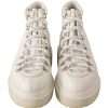White Leather Lace Up Sneakers Shoes - Image 7