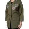 Military Green Queen Embellished Coat Jacket - Image 3