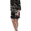 Black White Zebra A-line Sheath Mini Dress - Image 3