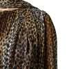 Brown Leopard Print Scarf Collared Chiffon Dress - Image 7