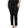 Black Cotton High Waist Skinny Denim Jeans - Image 2