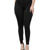 Black Nylon High Waist Slim Fit Pants - Image 2